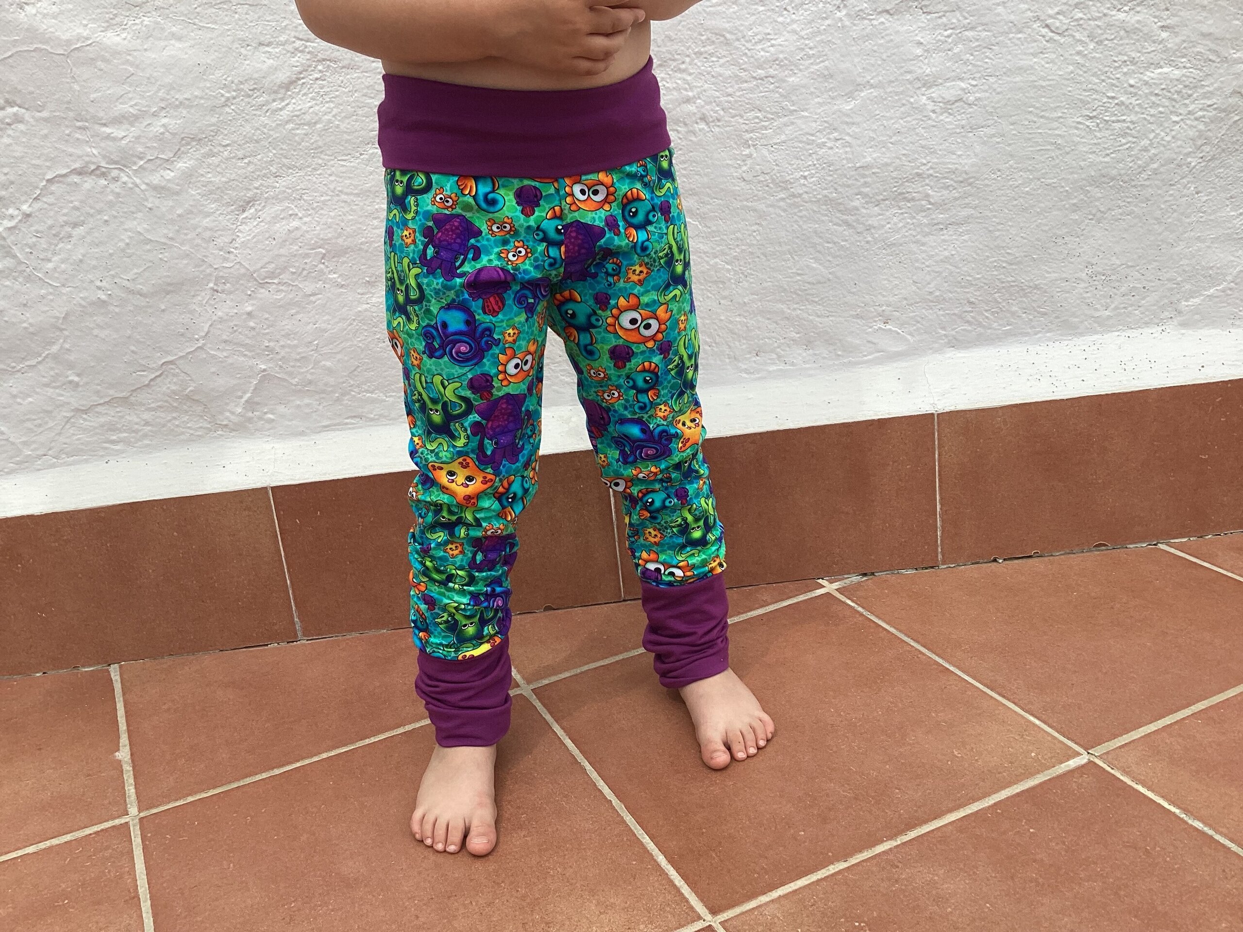 Pantalón leggin 3/6 años. Punto. Animalitos marinos - 3