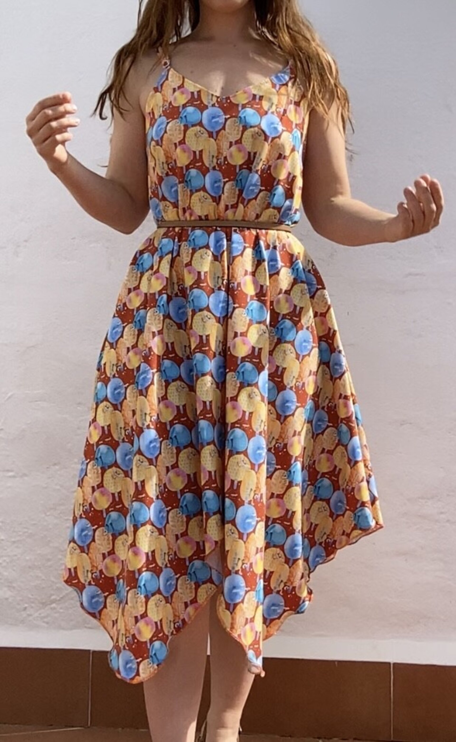Vestido búhos y árboles. Unitalla. - 6