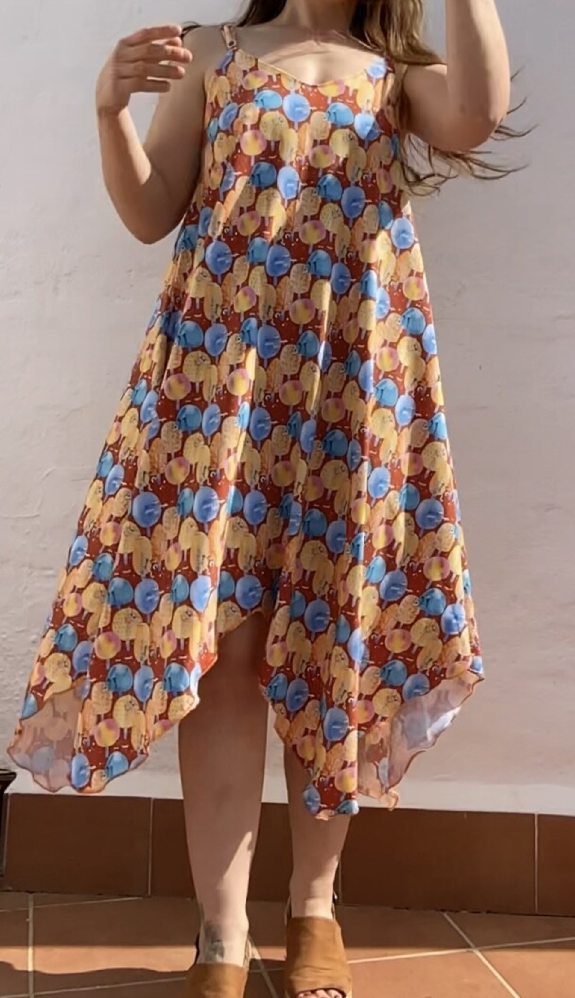 Vestido búhos y árboles. Unitalla. - 3